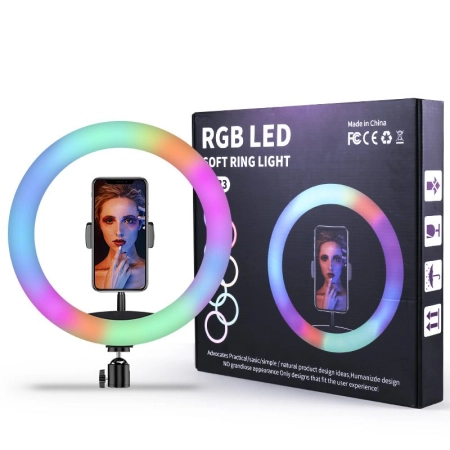 LED Ring Lamp 12" RGB with stand - Image 3