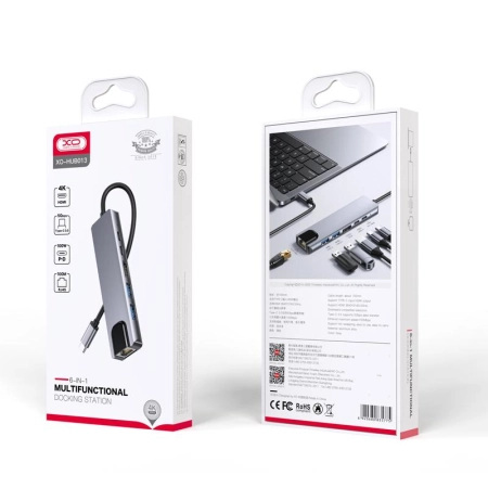 XO HUB013 USB Type-C Multi-hub 6in1 - Image 2