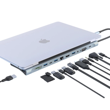 XO HUB010 USB Type-C Multi-hub 12in1 - Image 3
