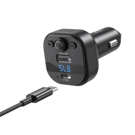 XO BCC18 FM Transmitter Bluetooth + Car charger + Type-C cable - Image 2