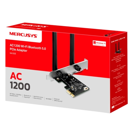 Mercusys MA30E AC1200 Wi-Fi Bluetooth 5.0 PCIe Adapter - Image 2