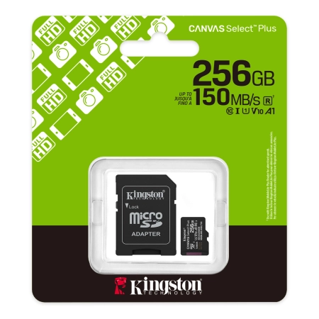 Kingston MicroSD Canvas Select Plus Memory Card 256GB A1 Class10 - Image 3