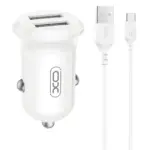 XO CC67 Car charger + Type-C Cable White