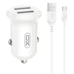 XO CC67 Car charger + Type-C Cable White