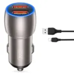 XO CC52 Car charger +  Lightning Cable 36W Gray