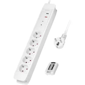 LogiLink Produžni kabl sa daljinskim sa 5 utičnica 1.5m LPS402