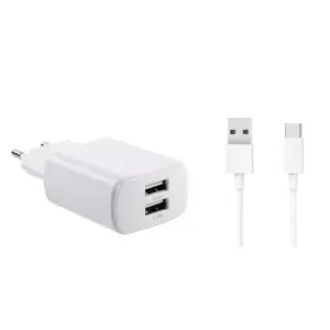 XO L109 Dual USB 2.4A Charger + Type-C cable