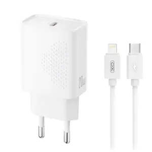 XO L160 20W Type-C Fast Charger + Lightning cable