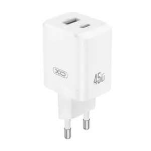 XO Charger CE36 45W Dual USB A +Type-C Fast Charger + Type-C cable
