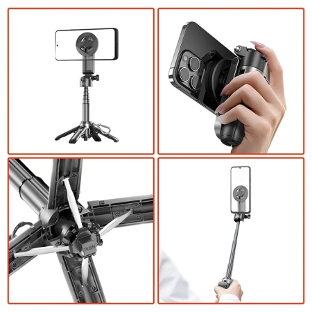 XO Bluetooth Magnetic Tripod/Selfiestick 4u1 SS22 - Image 4