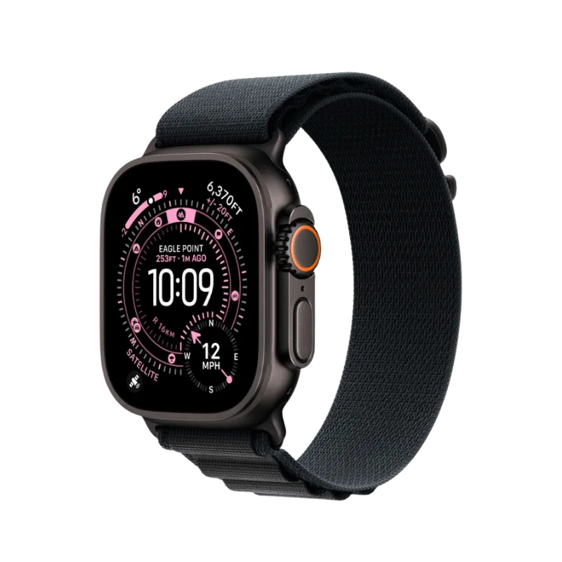 Apple Watch Ultra 3 49mm Black Titanium Case+Black Alpine Loop