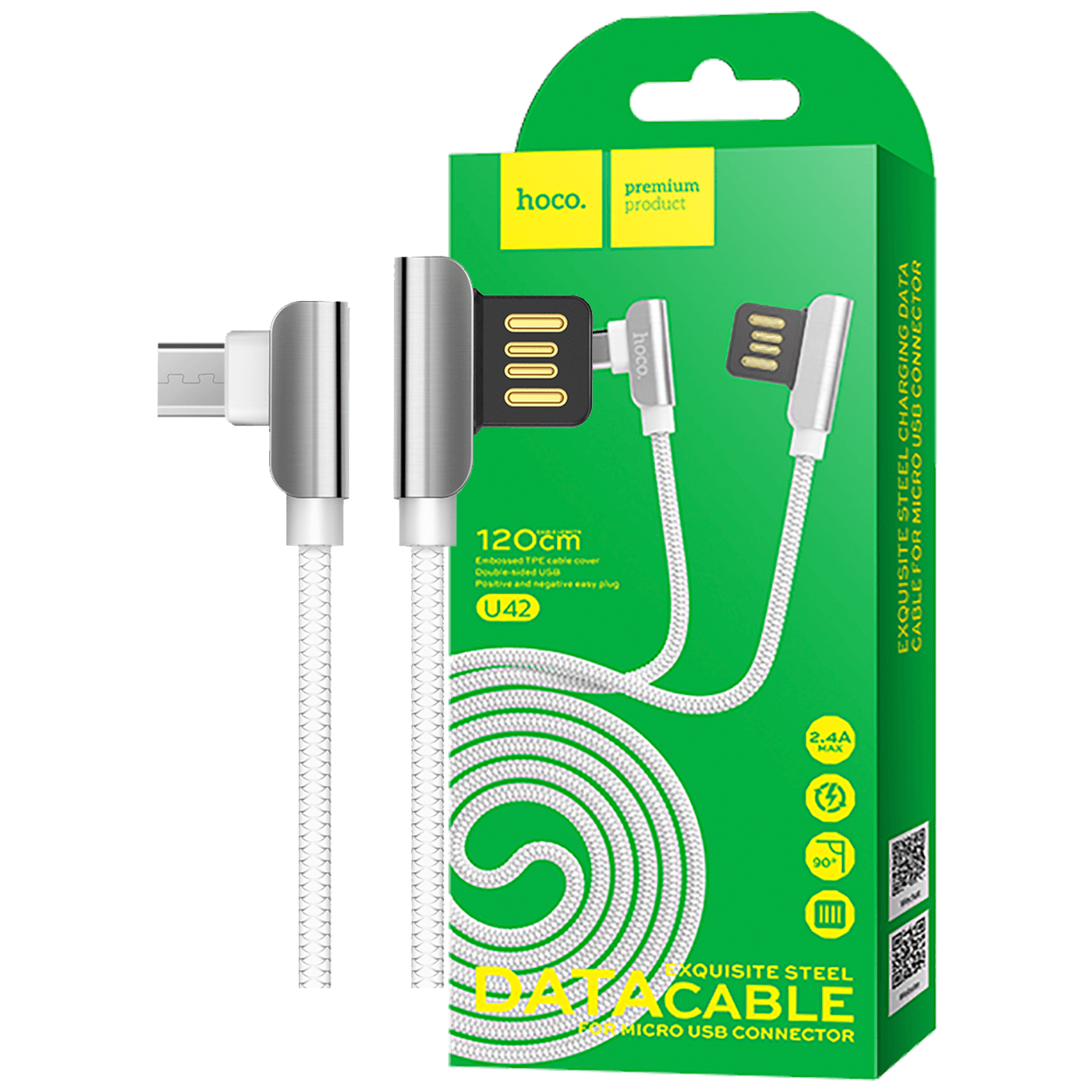U42 Exquisite steel, Micro USB, WH