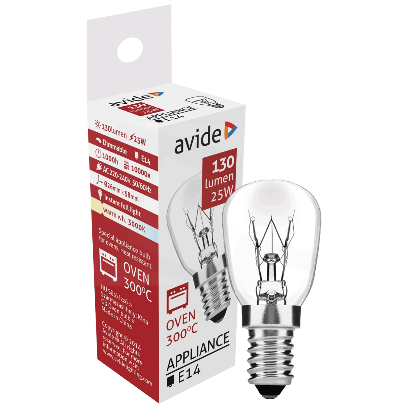 Oven 300 °C bulb 25W E14