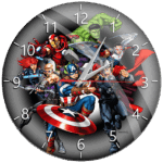 Wall Clock Glossy Avengers 003