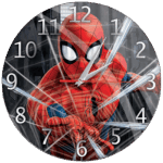 Gloss wall clock Spider Man 001