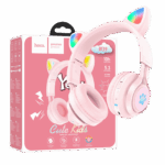 W39 slušalice Mačje uši,Pink