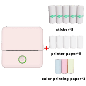 X6 Mini Printer,set,Bluetooth,Pink