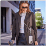 Cell Phone Charging Lanyard Beige