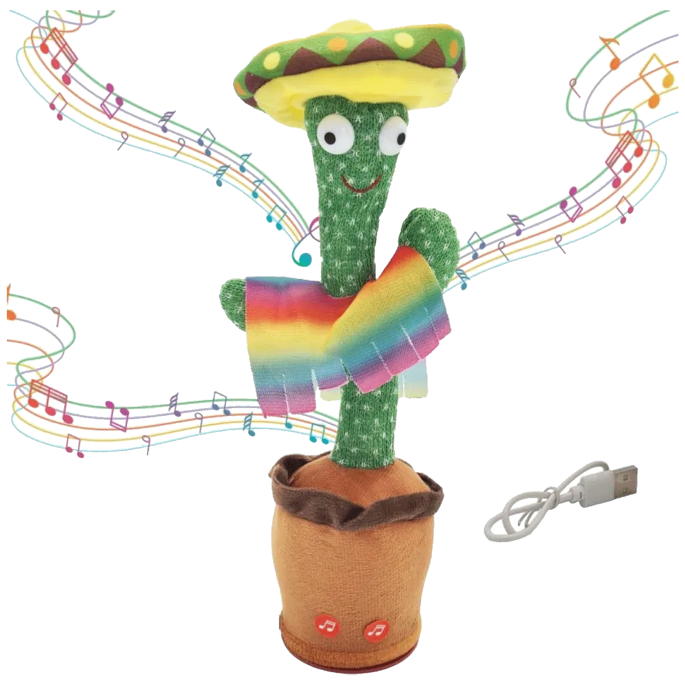 Dancing Cactus Toy w Sombrero