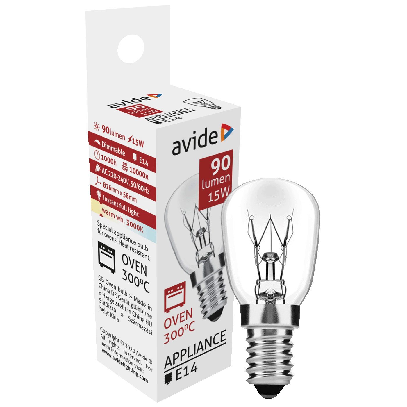 Oven 300 °C bulb 15W E14