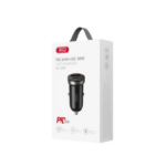 Auto punjac XO CC56 30W USB+Type C + kabal type-C Crni