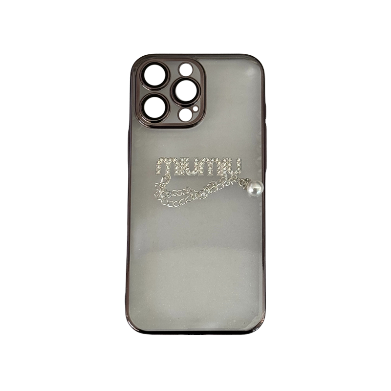 Clear MiuMiu maskica iPhone 16 Black