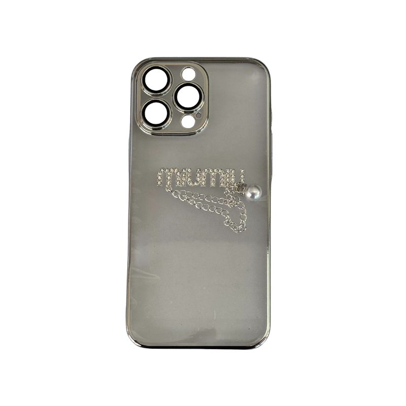 Clear MiuMiu maskica iPhone 16 Pro Max Silver