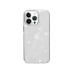Glitter maskica iPhone 16 Plus Silver