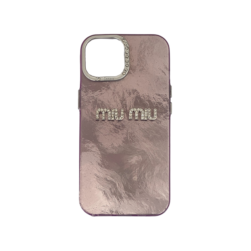 Glitter MiuMiu iPhone 16 Pro Max Ljubicasta