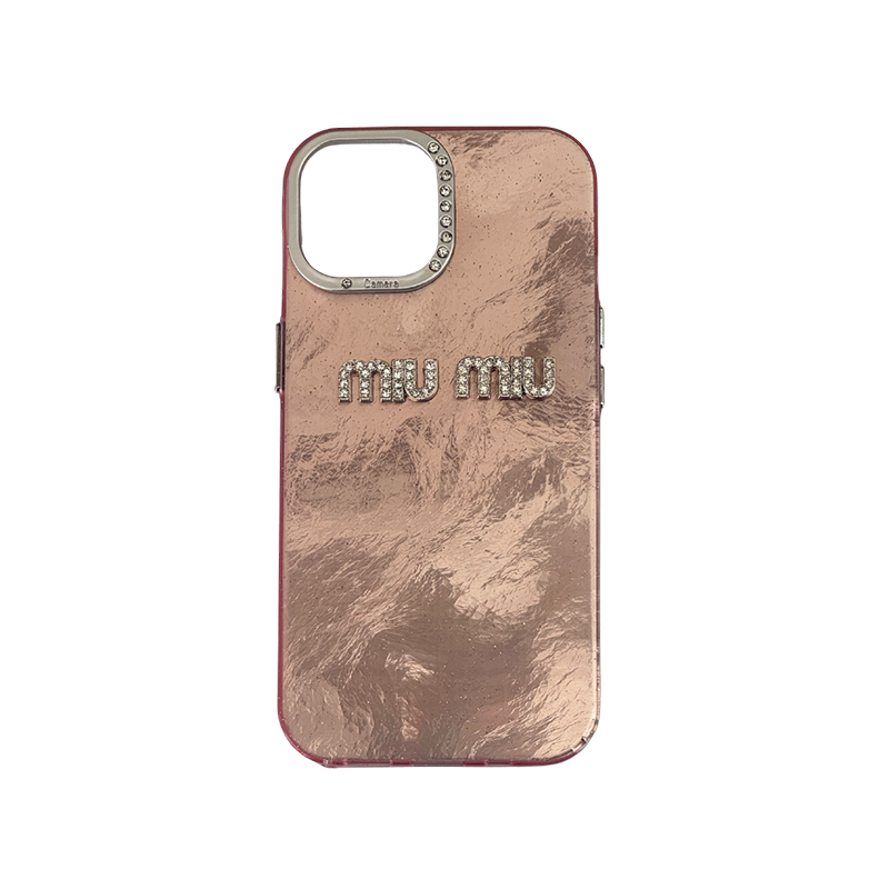 Glitter MiuMiu iPhone 16 Pro Max Roza
