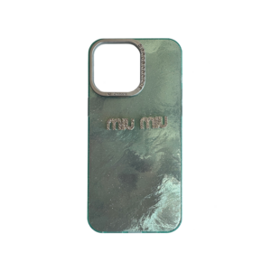 Glitter MiuMiu iPhone 16 Pro Max Zelena