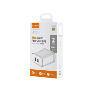 Kucni punjac LDNIO A2528C 35W PD (USB-C + USB-C) USB-C + kabal Lightning