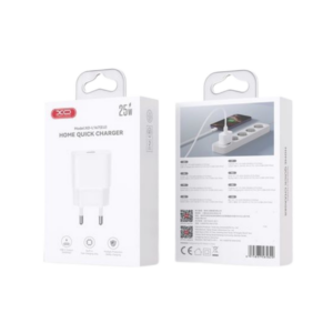 Kucni punjac XO L167 USB-C 25W fast White - glava