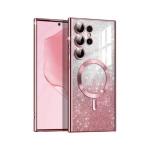 MagSafe glitter maskica Samsung S25 Edge Pink