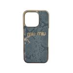 Shine MiuMiu maskica iPhone 16 Pro Max Plava