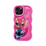 Silikonska maska Stitch iPhone 16 Roza