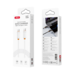 USB kabal XO NBQ302AB Type C - Type C 60W 1m White